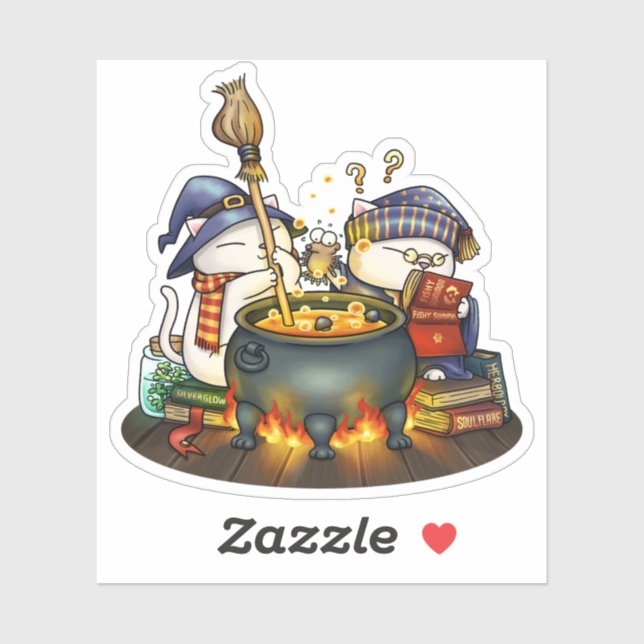 Halloween Witch Cats Kitty Brew (Sheet)