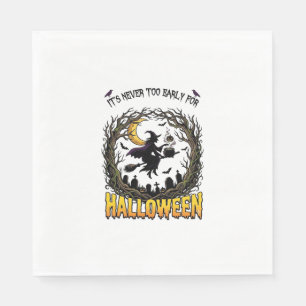 Halloween Witch Cauldron Moon Cemetery Twisted Tre Napkin