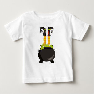 Halloween, Witch Cauldron, Witch Legs, Potion Baby T-Shirt
