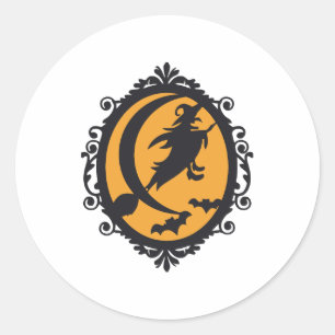 Halloween Witch                         Classic Round Sticker