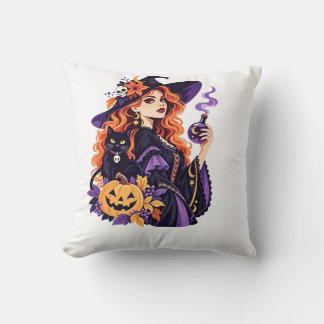 Halloween witch cushion