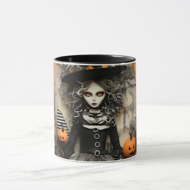 Halloween Witch cute and creepy Mug (Center)