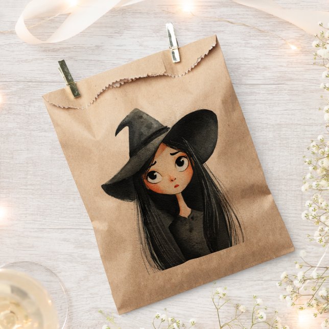 Halloween Witch Cute Favour Bags (Clipped)