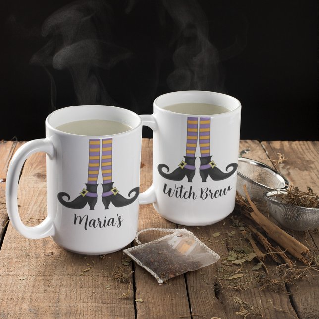 Halloween Witch Cute Simple Whimsical Shoes Coffee Mug (Creator Uploaded)