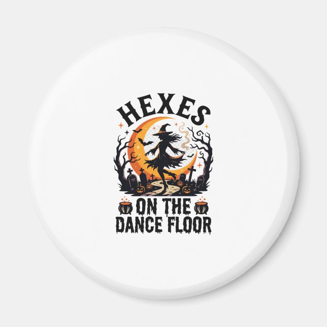 Halloween Witch Dance Night Magnet (Front)