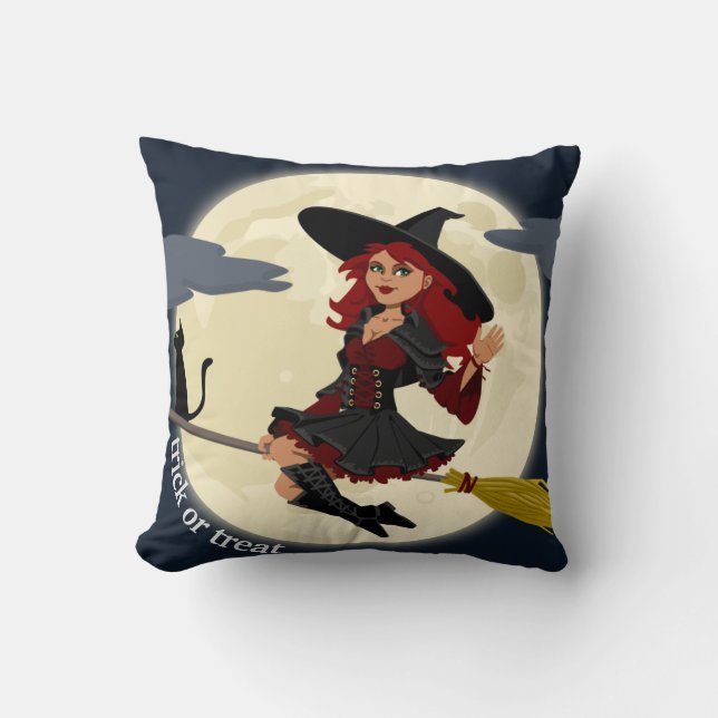 Halloween Witch Design Cushion (Front)