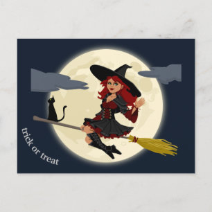 Halloween Witch Design Postcard