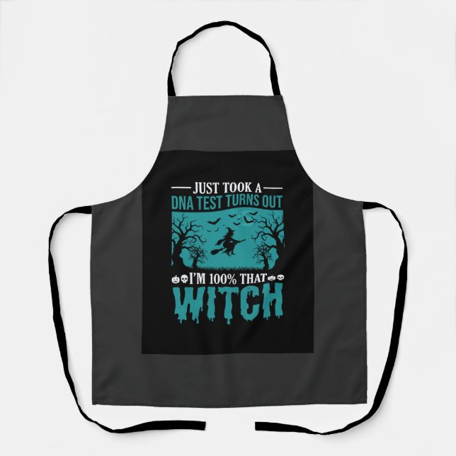 Halloween Witch DNA Test Design Apron (Front)