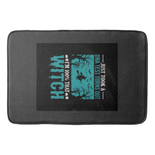 Halloween Witch DNA Test Design Bath Mat