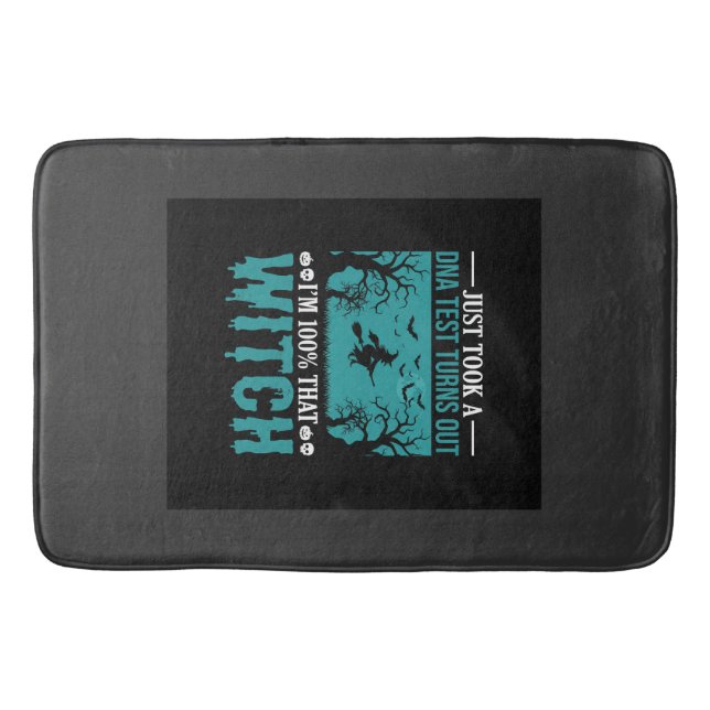 Halloween Witch DNA Test Design Bath Mat (Front)