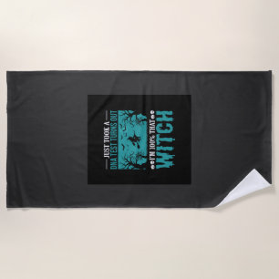 Halloween Witch DNA Test Design Beach Towel