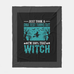 Halloween Witch DNA Test Design Fleece Blanket