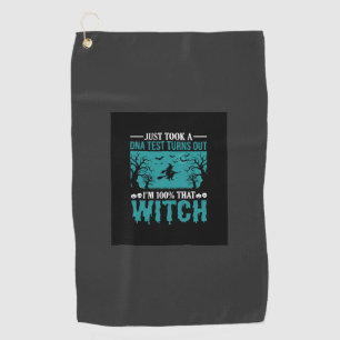 Halloween Witch DNA Test Design Golf Towel