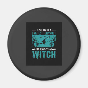 Halloween Witch DNA Test Design Magnet