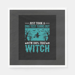 Halloween Witch DNA Test Design Napkin