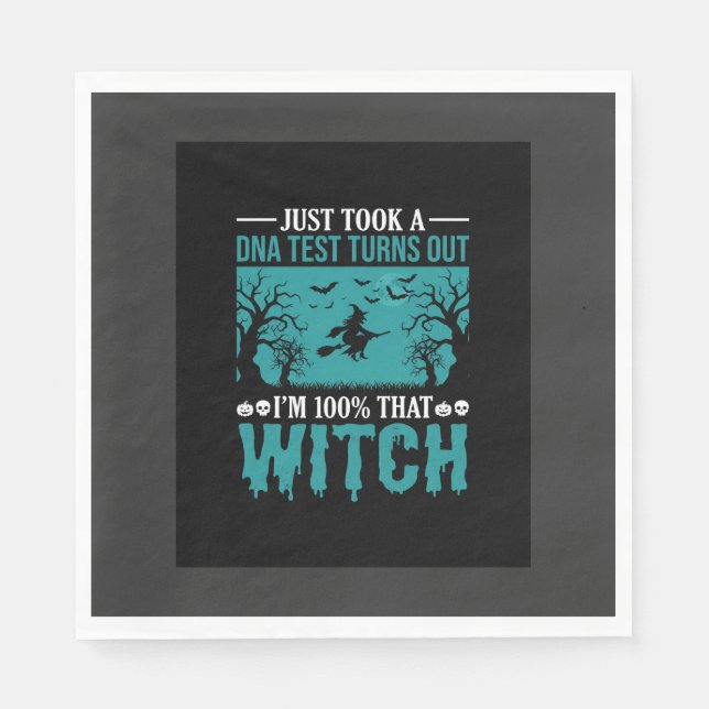 Halloween Witch DNA Test Design Napkin (Front)