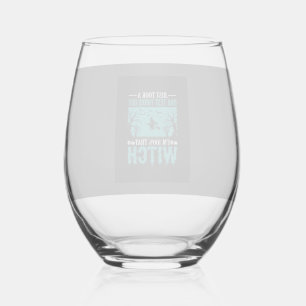 Halloween Witch DNA Test Design Stemless Wine Glass