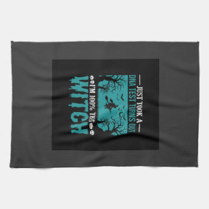 Halloween Witch DNA Test Design Tea Towel