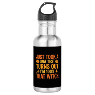 Halloween Witch DNA Test Funny Design 532 Ml Water Bottle