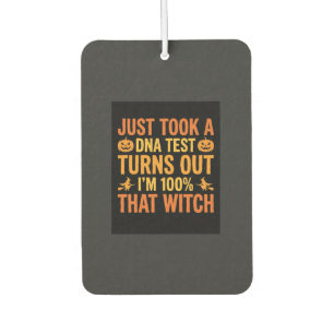 Halloween Witch DNA Test Funny Design Car Air Freshener
