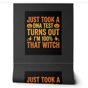 Halloween Witch DNA Test Funny Design Wallpaper
