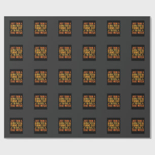 Halloween Witch DNA Test Funny Design Wrapping Paper