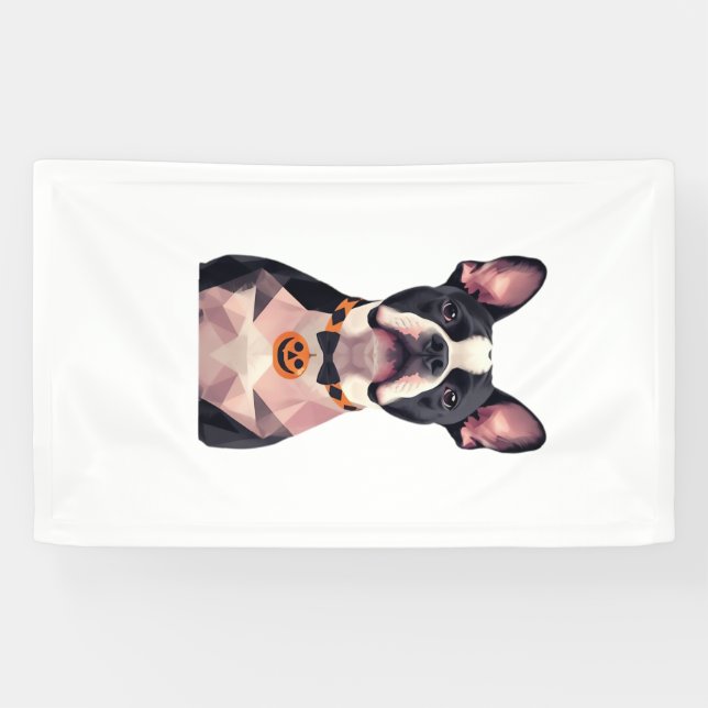 Halloween witch dog Classic T-Shirt Banner (Horizontal)