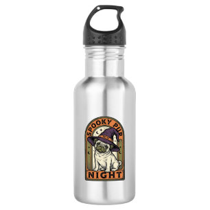 Halloween Witch Dog Vintage Engraving Shirt Design 532 Ml Water Bottle