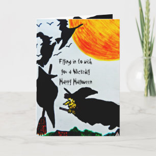 HALLOWEEN WITCH DON''T FLY OFF THE HANDLE  CARD