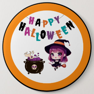 Halloween/witch/fall/October 6 Cm Round Badge