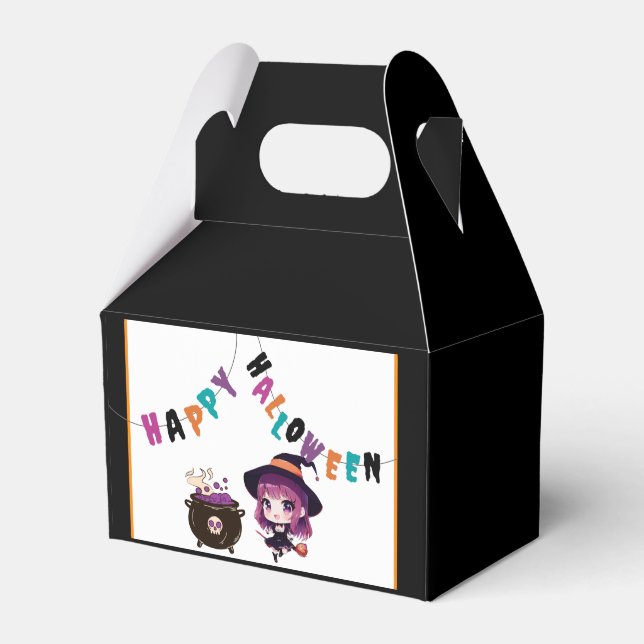 Halloween/witch/fall/October Favour Box (Front Side)