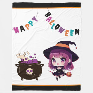 Halloween/witch/fall/October Fleece Blanket