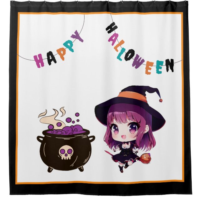 Halloween/witch/fall/October Shower Curtain (Front)