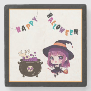 Halloween/witch/fall/October Stone Coaster
