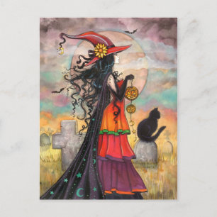 Halloween Witch Fantasy Art by Molly Harrison" Postcard