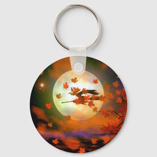 Halloween Witch Flight Key Ring (Front)