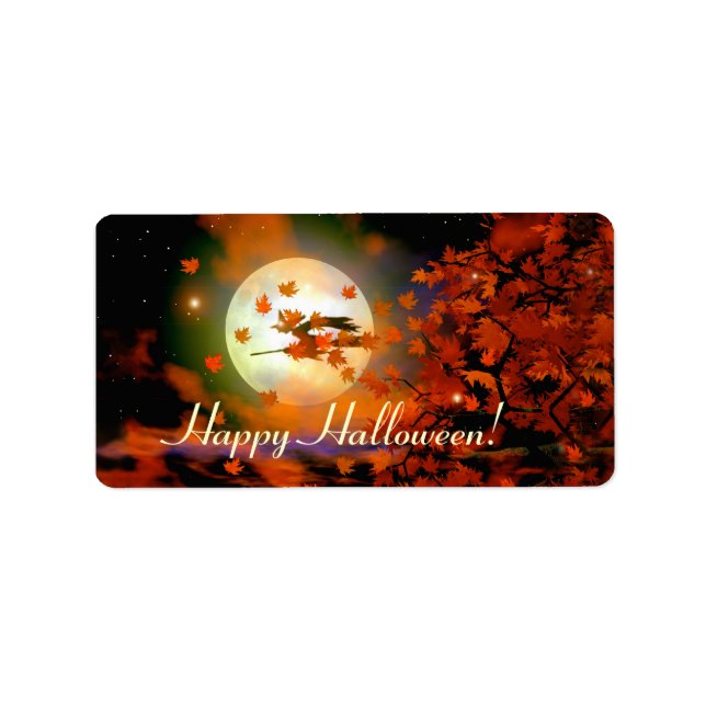 Halloween Witch Flight  Label (Front)