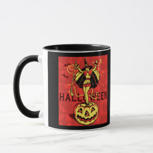 Halloween Witch Girl (vintage) Mug