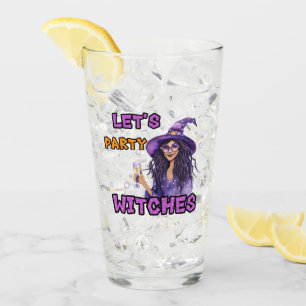Halloween witch glass