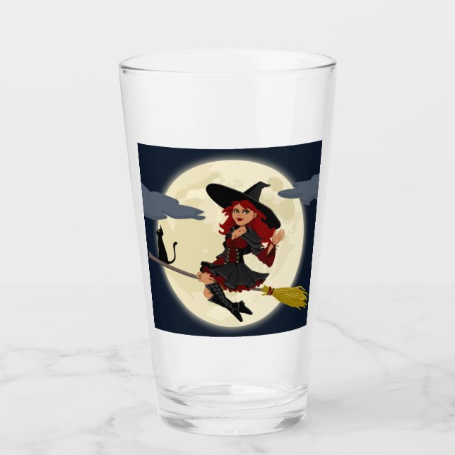 Halloween Witch Glass (Front)