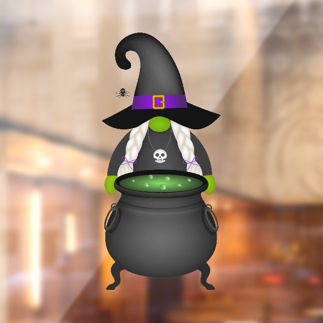 Halloween Witch Gnome Window Cling (Sheet 2)