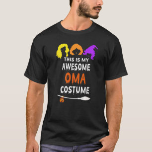 Halloween Witch Grandma This Is My Awesome Oma Cos T-Shirt