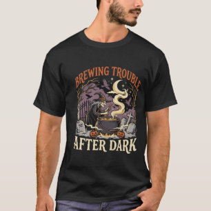 Halloween Witch Graveyard Night T-Shirt