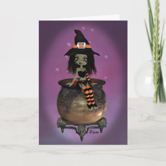 Halloween Witch Greeting Card