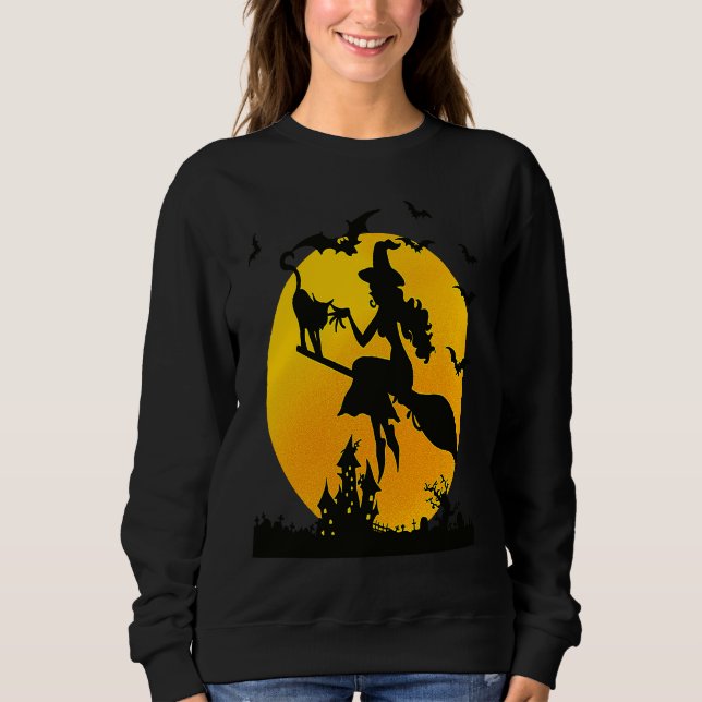 Halloween Witch   Happy Halloween     Sweatshirt (Front)