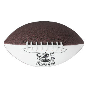 Halloween Witch Hat and Pumpkin Design Magic Art Football