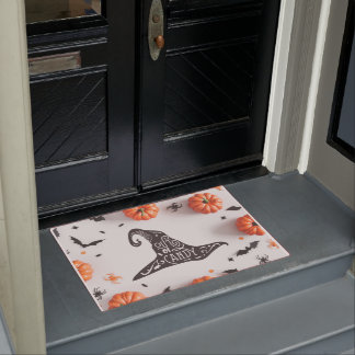 Halloween Witch Hat Out of Candy  Doormat