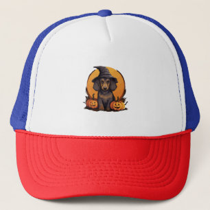 Halloween Witch Hat Pumpkin Dog Dachshund