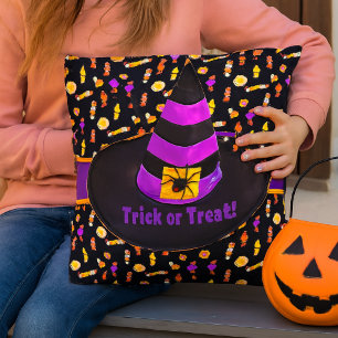 Halloween Witch Hat / Trick or Treat Cushion