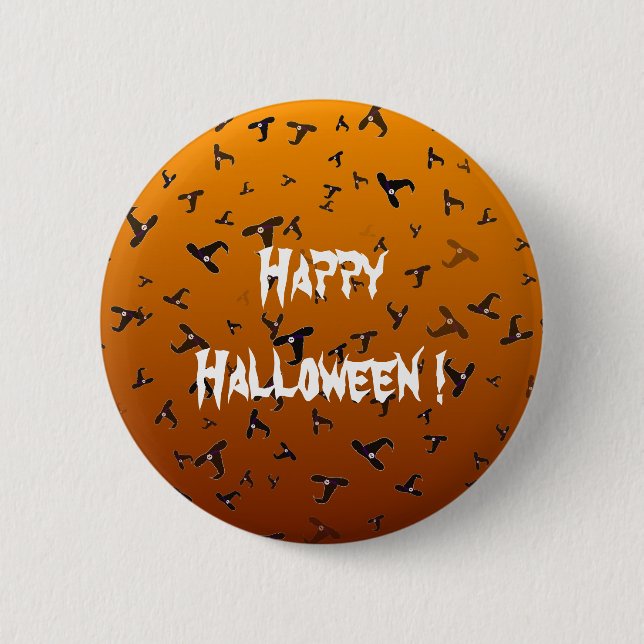 Halloween Witch Hats 6 Cm Round Badge (Front)